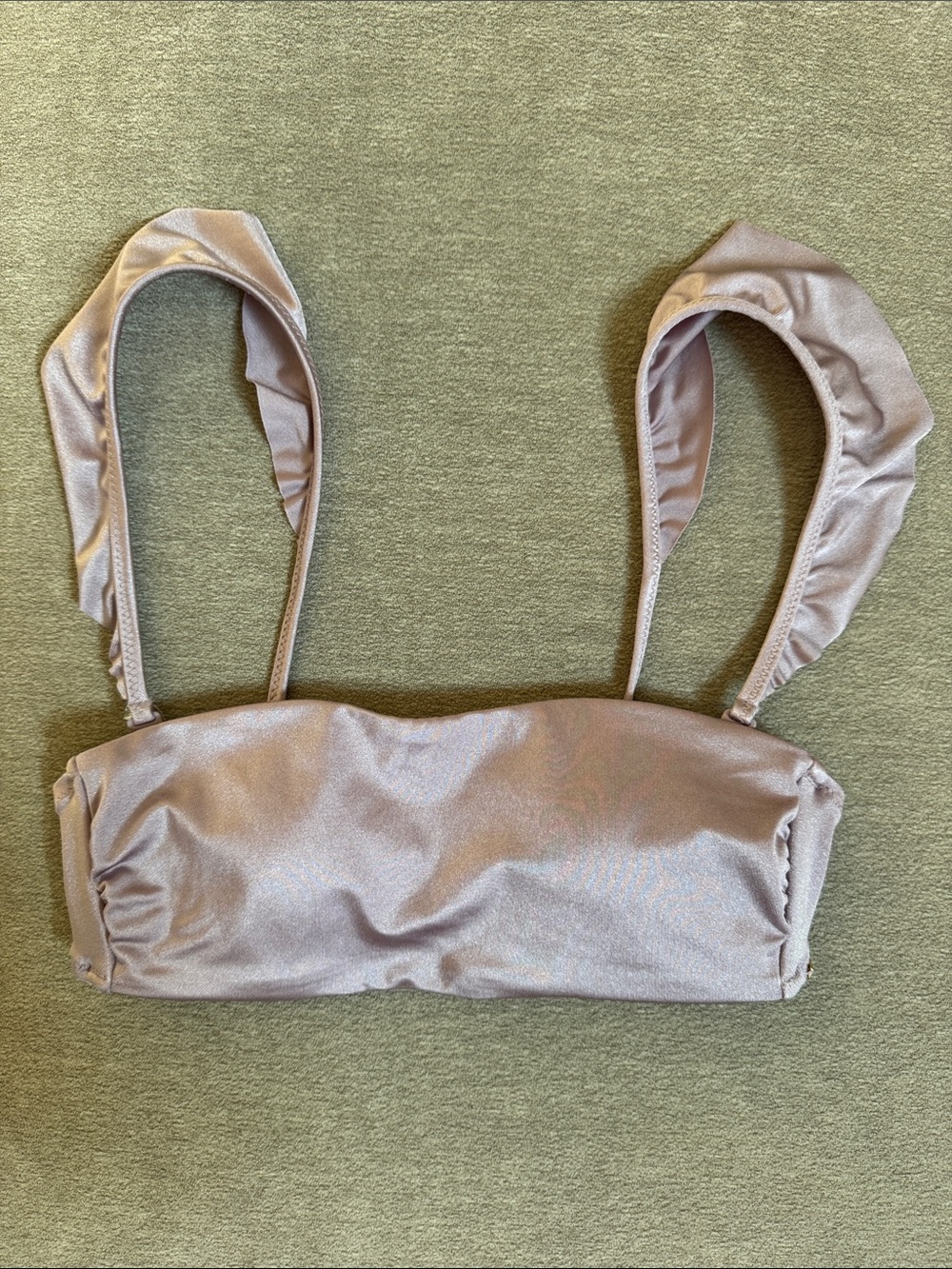 PINK Victoria's Secret Lilac Shimmer Bandeau Bikini Top